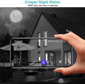 img 1 attached to 🔔 Wireless Video Doorbell Camera, VANBAR Smart Wi-Fi Doorbell with Motion Detector for Home Security, 1080P, 2-Way Audio, 166° Wide Angle, Night Vision, IP65, Chime, Free Cloud Storage - Latest 2021 Version