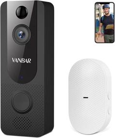 img 4 attached to 🔔 Wireless Video Doorbell Camera, VANBAR Smart Wi-Fi Doorbell with Motion Detector for Home Security, 1080P, 2-Way Audio, 166° Wide Angle, Night Vision, IP65, Chime, Free Cloud Storage - Latest 2021 Version