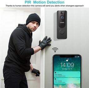 img 2 attached to 🔔 Wireless Video Doorbell Camera, VANBAR Smart Wi-Fi Doorbell with Motion Detector for Home Security, 1080P, 2-Way Audio, 166° Wide Angle, Night Vision, IP65, Chime, Free Cloud Storage - Latest 2021 Version