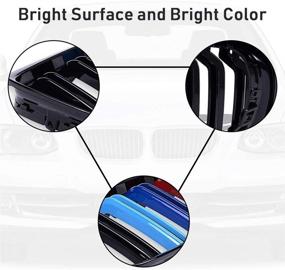 img 2 attached to 🚗 2Pcs AvA Grille Grill in M-Color for BMW X5 X6 E70 E71 2007-2013: Enhance Your Ride