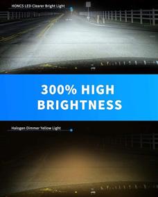 img 2 attached to HONCS 9006 LED Headlight Bulbs, Wireless 300% Brighter HB4 Low Beam/Fog Lights, 6500K Cool White LED Conversion Kit