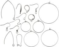 160 pcs stainless steel dangle earring hooks for diy jewellery making - mix styles & high quality (m325) logo