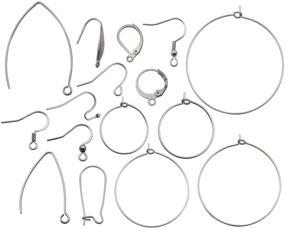 img 4 attached to 160 pcs Stainless Steel Dangle Earring Hooks for DIY Jewellery Making - Mix Styles & High Quality (M325)