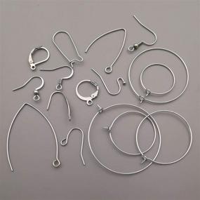 img 3 attached to 160 pcs Stainless Steel Dangle Earring Hooks for DIY Jewellery Making - Mix Styles & High Quality (M325)