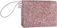 💖 slant collections pink glitter flask clutch - 16-ounce stylish and practical accessory logo