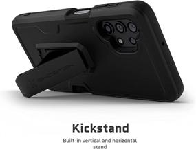 img 3 attached to 📱 Ghostek IRON ARMOR Samsung Galaxy A32 5G Case: Reliable Heavy Duty Protection with Belt Clip, Card Holder, and Kickstand - Smooth Matte Black, Designed specifically for the 2021 Samsung A32 (6.5in)