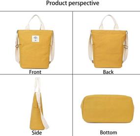 img 1 attached to CENTER Canvas Shoulder Utility Shopper Women's Handbags & Wallets for Shoulder Bags