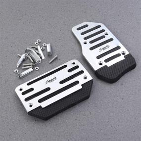 img 2 attached to 🚗 BESPORTBLE 2pcs Anti-Skid Car Foot Pedals: Brake Accelerator Gas Clutch Treadle Cover Replacement for Automatic Car Supplies – Silver