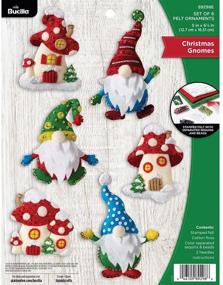img 4 attached to Bucilla Gnomes Applique Christmas Ornaments