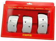 🚗 surla silver aluminium non slip sport pedal brake pad covers for manual cars – 3 pc set logo