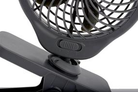 img 1 attached to Stay Cool Anywhere: O2 Cool 5 Inch Battery Operated Portable Clip Fan (2 pack) - Grey