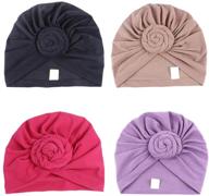 🧣 stylish 4pack/6packs women turban african pattern knot headwrap beanie pre-tied bonnet chemo cap hair loss hat for fashionable comfort logo