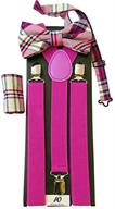 🎀 стильный розовый галстук-бабочка и подтяжки: формальные модные аксессуары для мальчиков и девочек. логотип