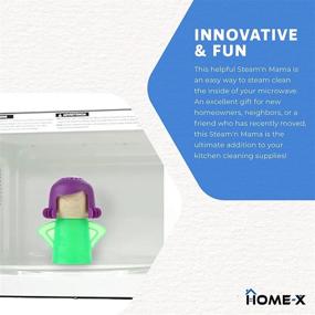 img 2 attached to 🧼 Home-X Steam'n Mama Microwave Steam Cleaner: A Practical and Enjoyable Angry Mom Kitchen Cleaning Tool, Simplifying Microwave Cleaning Process