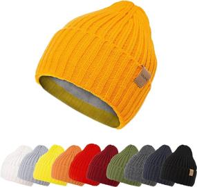 img 4 attached to 🧣 Stay Cozy this Winter with zowya Ultrawarm Double-Layer Skully Beanie: Men & Women's Thermal Lining, Thick Knit Hat