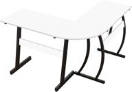 qeeig white l shaped desk: compact corner office & gaming desks for small spaces logo