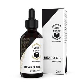 img 4 attached to 🧔 Organic Beard Oil (Fragrance-free) by the Revered Beard - Extra Large 2oz Bottle - High-Quality Leave-in Conditioner, Softener, Moisturizer for Beard & Mustache Maintenance, Health, Growth, and Care