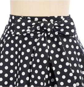 img 3 attached to Belle Poque High Waist A-Line Skater Flared Midi Skirt with Pockets for Women