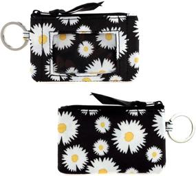 img 3 attached to 🌼 Donggangaji Women's Wallet and Lanyard Set - Zip ID Case with Lanyard (Chrysanthemum-05)