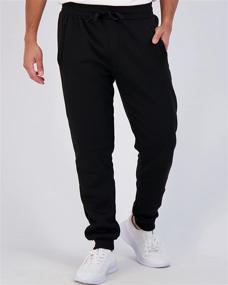 img 3 attached to 🏃 Real Essentials Men's 3-Pack Tech Fleece Jogger Sweatpants - Active Athletic Casual Pants with Pockets