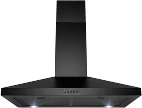 img 4 attached to 🔥 AKDY 30 in. Convertible Kitchen Wall Mount Range Hood: Carbon Filters, Black Painted Stainless Steel