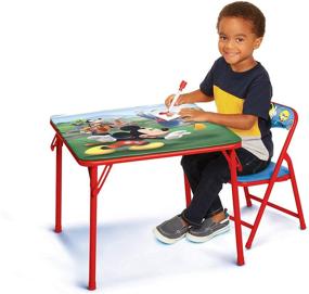 img 4 attached to 🐭 Disney Junior 45704 Mickey Kids Table & Chair Set for Toddlers Ages 2-5 Years, 20x20 Inches