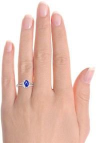 img 3 attached to 💎 Stunning Sapphire Diamond Rings: Exquisite and Timeless Boys' Jewelry
