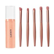 get flawless eye makeup looks with 5-piece essential eyeshadow brush set in a travel case (pink) logo