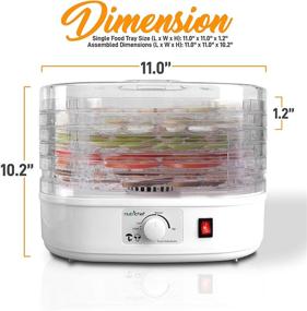 img 4 attached to 🍎 PKFD06 White Food Dehydrator Machine - Professional Electric Multi-Tier Food Preserver, Meat/Jerky Maker, Fruit & Vegetable Dryer with 5 Stackable Trays, High-Heat Circulation