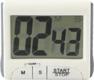 ⏳ lcd timer with stand: white electronic countdown alarm kitchen timer with magnet logo