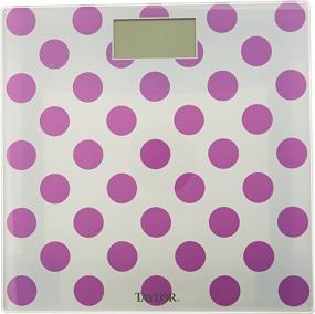 img 4 attached to 🌈 Polka Dots Glass Digital Bath Scale by Taylor Precision Products