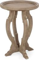 🌸 discover the exquisite craftsmanship of the christopher knight home doris french country accent table with round top, natural logo