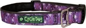 img 3 attached to Cycle Dog Bottle Opener Recycled Dog Collar: Stylish Purple Retro Flowers, Perfect for Large Dogs