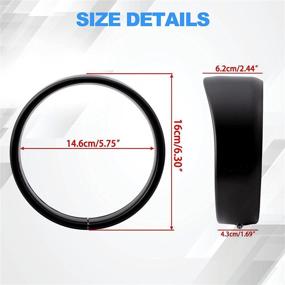 img 1 attached to 🏍️ OXMART 5.75" Motorcycle Headlight Visor Decorate Trim Ring - Black UV Shell Harley Davidson Visor for Harley Davidson 2012-2016 FLD, 1983-2013 Touring Bikes, and 1994-later Road King