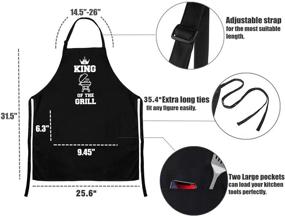 img 3 attached to 👫 Saukore Funny Aprons for Couples, His and Hers Aprons Set, Kitchen Aprons with 2 Pockets for Cooking Baking Grilling - Cute Anniversary Wedding Bridal Shower Christmas Apron Gifts for Joyful Couples