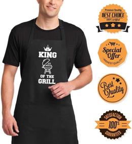 img 1 attached to 👫 Saukore Funny Aprons for Couples, His and Hers Aprons Set, Kitchen Aprons with 2 Pockets for Cooking Baking Grilling - Cute Anniversary Wedding Bridal Shower Christmas Apron Gifts for Joyful Couples