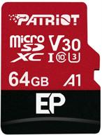 📷 patriot 64gb a1 / v30 micro sd card for android phones and tablets, ultimate 4k video recording - pef64gep31mcx logo