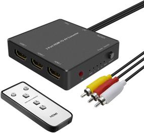 img 4 attached to 🔌 High-Quality 3 Port HDMI to AV Converter: Enhance Your Viewing Experience with HDMI to RCA Adapter, Perfect for Fire Stick, Roku, PS3, Xbox, Blu-ray Player, DVD, HD TV Box