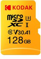 🎮 высокоемкая карта памяти micro sd емкостью 128 гб для nintendo-switch, экшн-камеры, gopro и автомобильного видеорегистратора - карта памяти kodak microsdxc, скорость чтения до 100 мб/с логотип