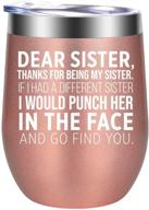 🎁 sisters gifts: hilarious & heartwarming presents for sisters - gspy sister wine tumbler cup logo