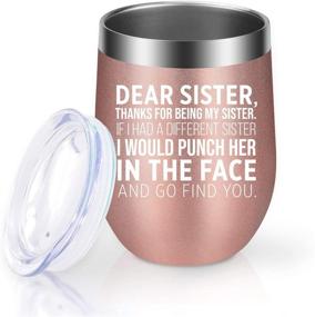 img 1 attached to 🎁 Sisters Gifts: Hilarious & Heartwarming Presents for Sisters - GSPY Sister Wine Tumbler Cup