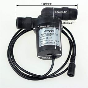 img 2 attached to 🌞 bayite DC 12V Solar Water Heater Circulation Pump with Power Supply Adapter - Low Noise, 3M Head, 8LPM (2.1GPM)