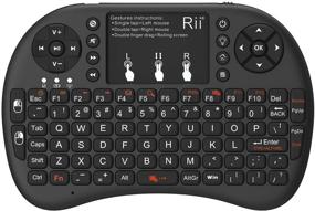 img 4 attached to 🔍 Rii 2.4GHz Mini Wireless Keyboard: Backlit Touchpad & QWERTY, Remote Control for Laptop/PC/Tablets/Windows/Mac/TV/Xbox/PS3/Raspberry Pi - Black