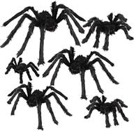 dreampark halloween spider decorations: realistic hairy spiders 🕷️ set for indoor & outdoor creepy decor (6 different sizes) logo
