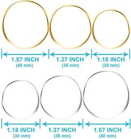 img 3 attached to Set of 60 Beading Hoop Earring Findings for Jewelry Making | Round Earring Hoops for DIY Crafts | Bulk Pack of Hoops in 30mm, 35mm, and 40mm Sizes