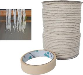 img 3 attached to Cutieyan Single Strand Cotton Macrame Cord: 5mm x 140yd, Pure Natural Cotton Cord, Twisted Craft Material for Wall Hangings, Plant Hangers & More