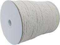 cutieyan single strand cotton macrame cord: 5mm x 140yd, pure natural cotton cord, twisted craft material for wall hangings, plant hangers & more logo