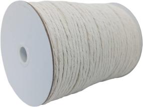 img 4 attached to Cutieyan Single Strand Cotton Macrame Cord: 5mm x 140yd, Pure Natural Cotton Cord, Twisted Craft Material for Wall Hangings, Plant Hangers & More