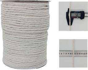 img 2 attached to Cutieyan Single Strand Cotton Macrame Cord: 5mm x 140yd, Pure Natural Cotton Cord, Twisted Craft Material for Wall Hangings, Plant Hangers & More