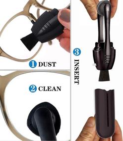img 1 attached to 👓 LATEFV Eyeglass Cleaner Tool - Carbon Microfiber Technology, Durable and Efficient, Black, 3 Count Pack (1 pc)."